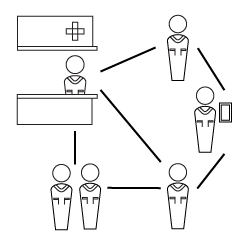 community network icon Medical clinic screening